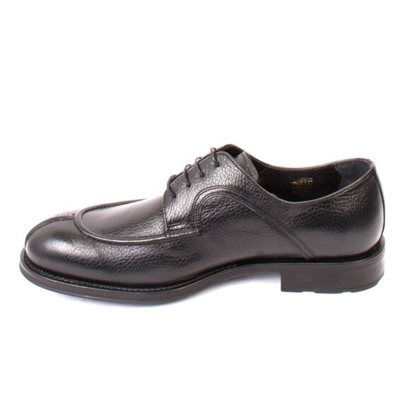 ROBERTO SERPENTINI 53813 Black Leather Lace-Up Classic Shoes